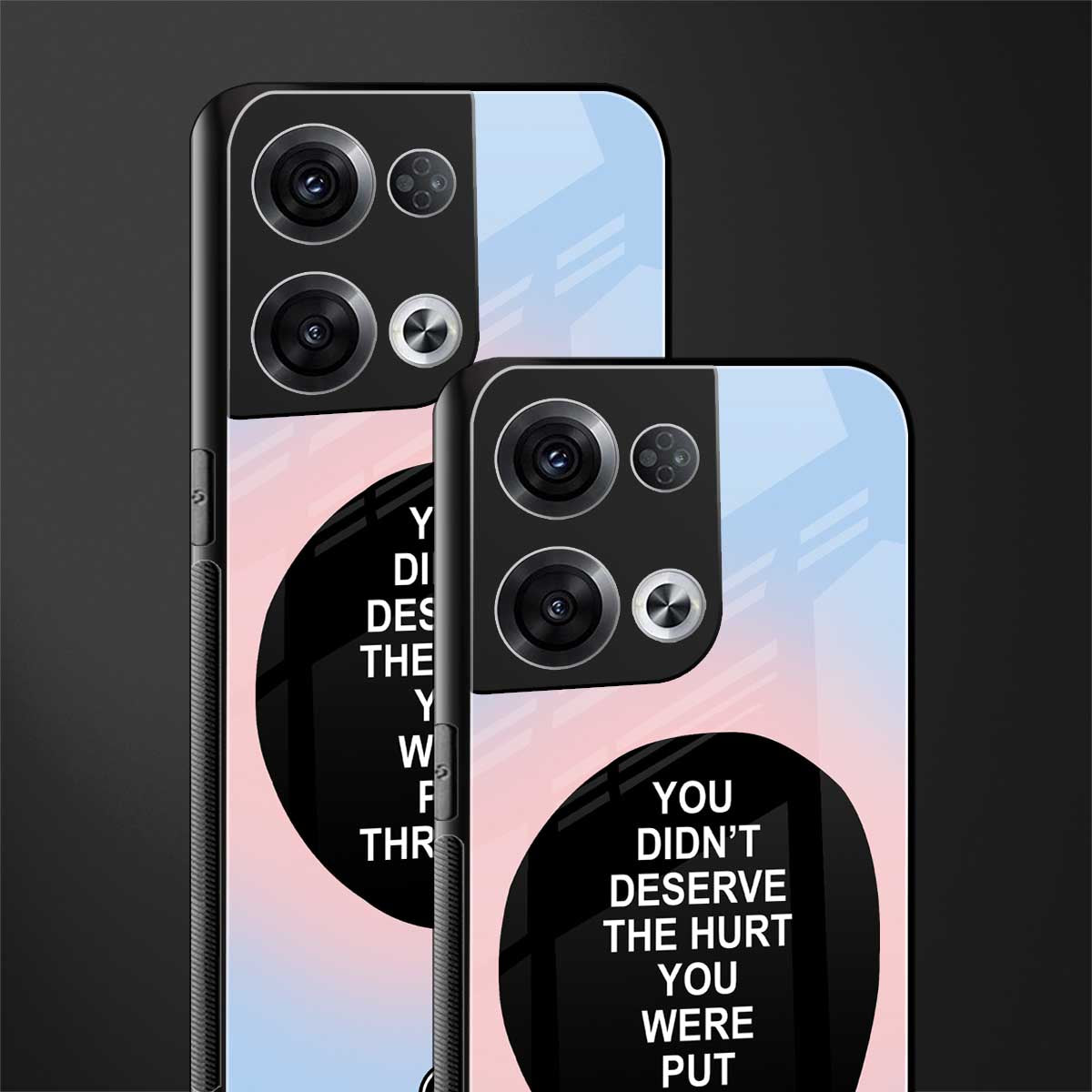 hurt back phone cover | glass case for oppo reno 8