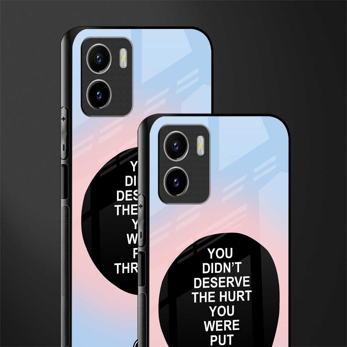 hurt back phone cover | glass case for vivo y72