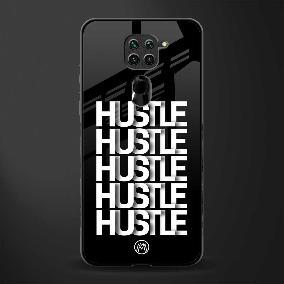hustle glass case for redmi note 9 image