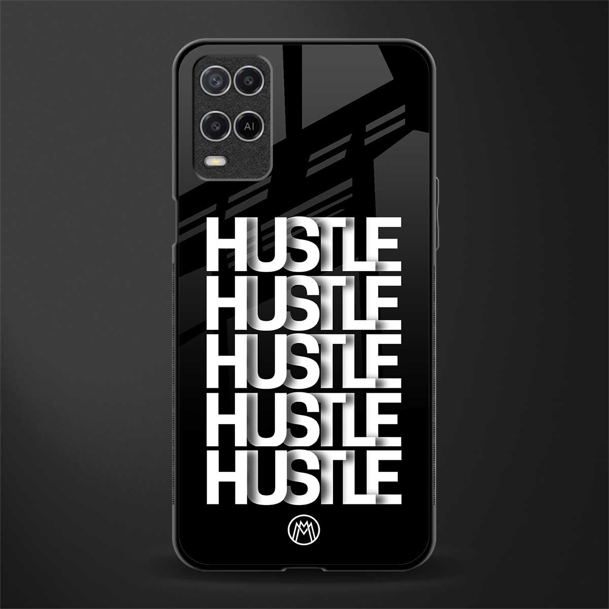 hustle glass case for oppo a54 image