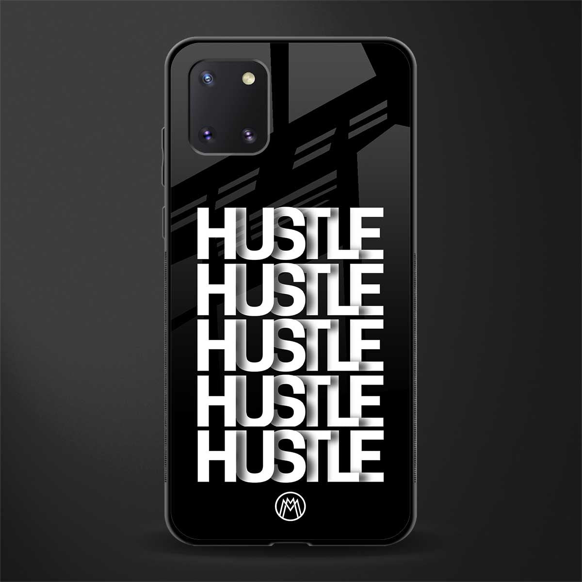 hustle glass case for samsung a81 image
