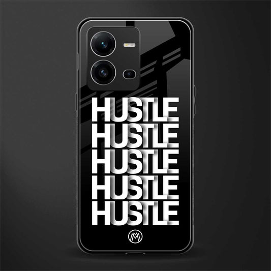 hustle back phone cover | glass case for vivo v25-5g
