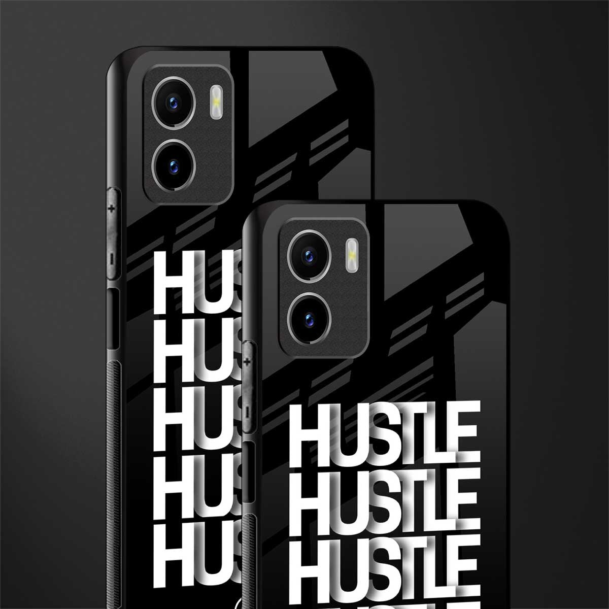 hustle back phone cover | glass case for vivo y72