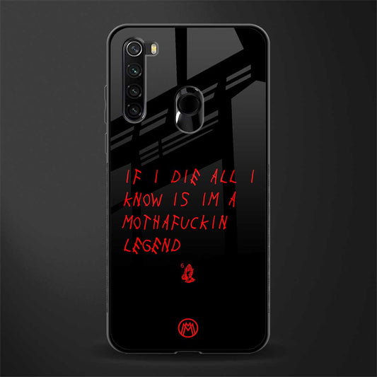 i am a legend glass case for redmi note 8