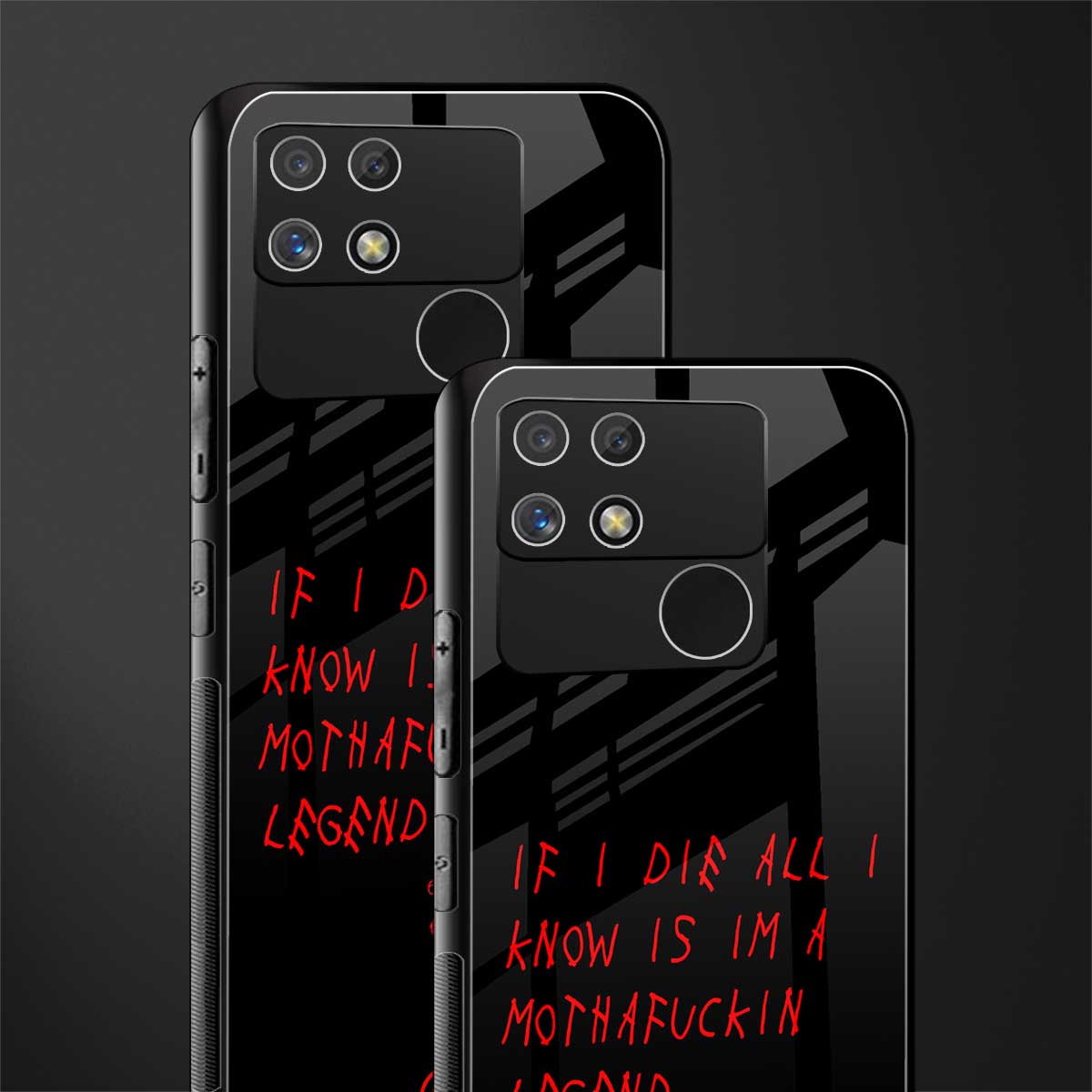 i am a legend back phone cover | glass case for realme narzo 50a