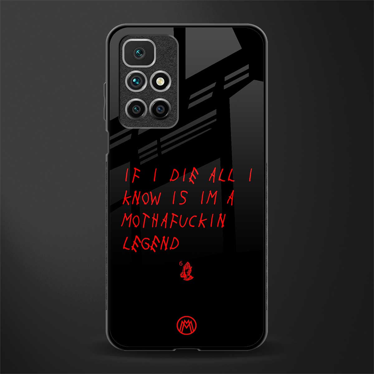 i am a legend glass case for redmi 10 prime
