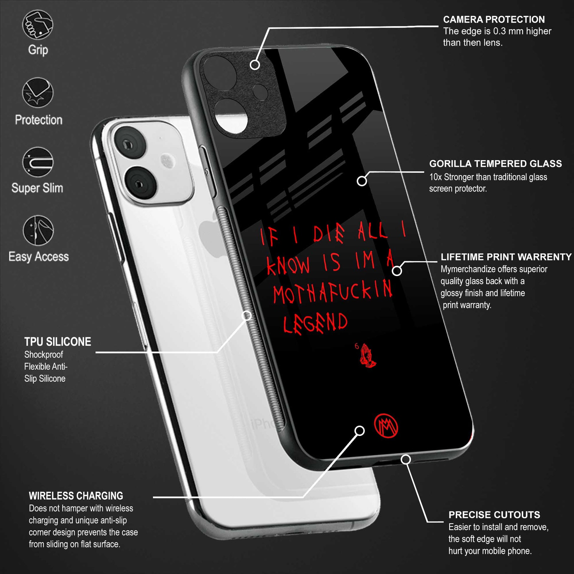 i am a legend glass case for iphone x