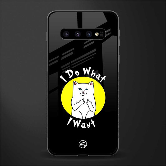 i do what i want glass case for samsung galaxy s10 plus