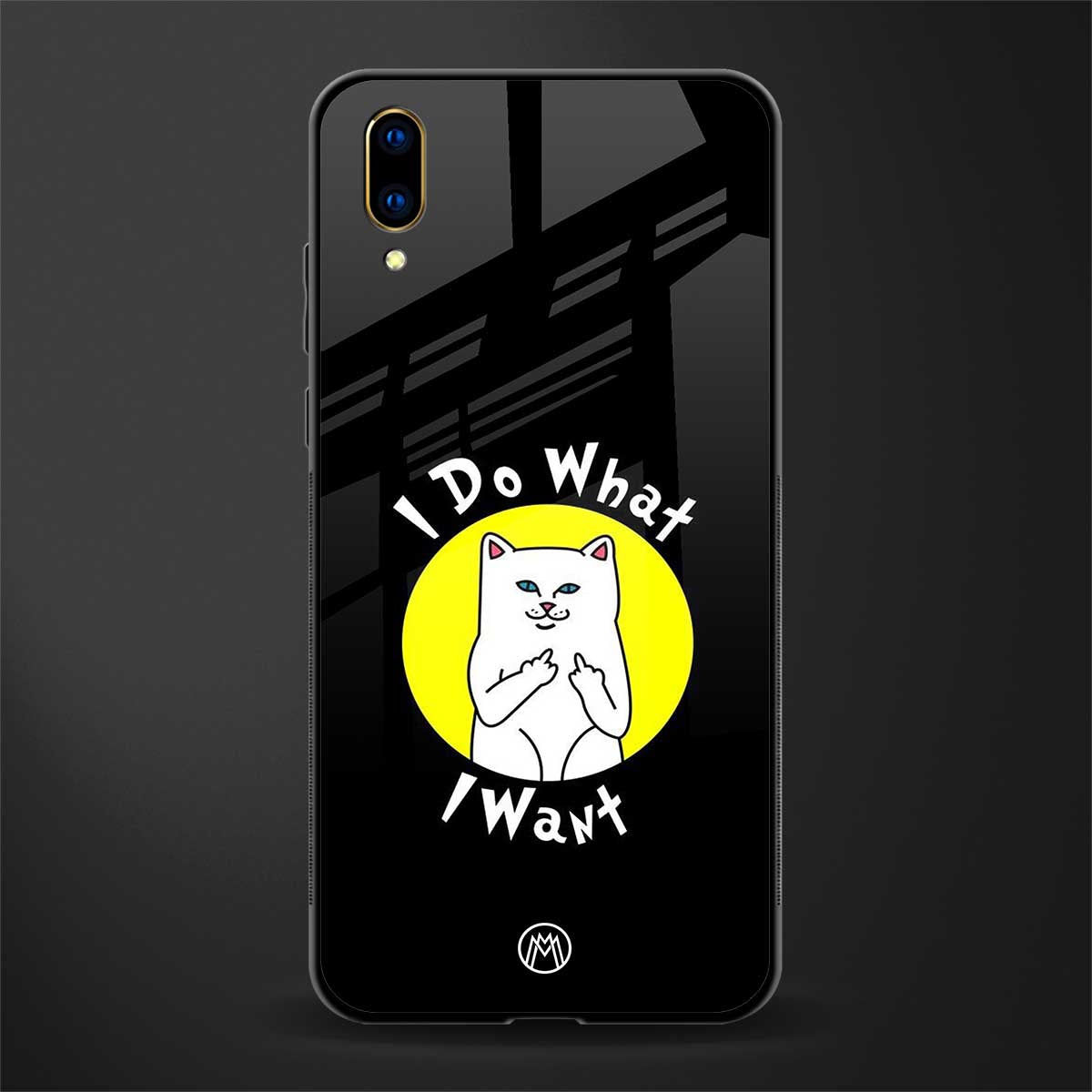 i do what i want glass case for vivo v11 pro