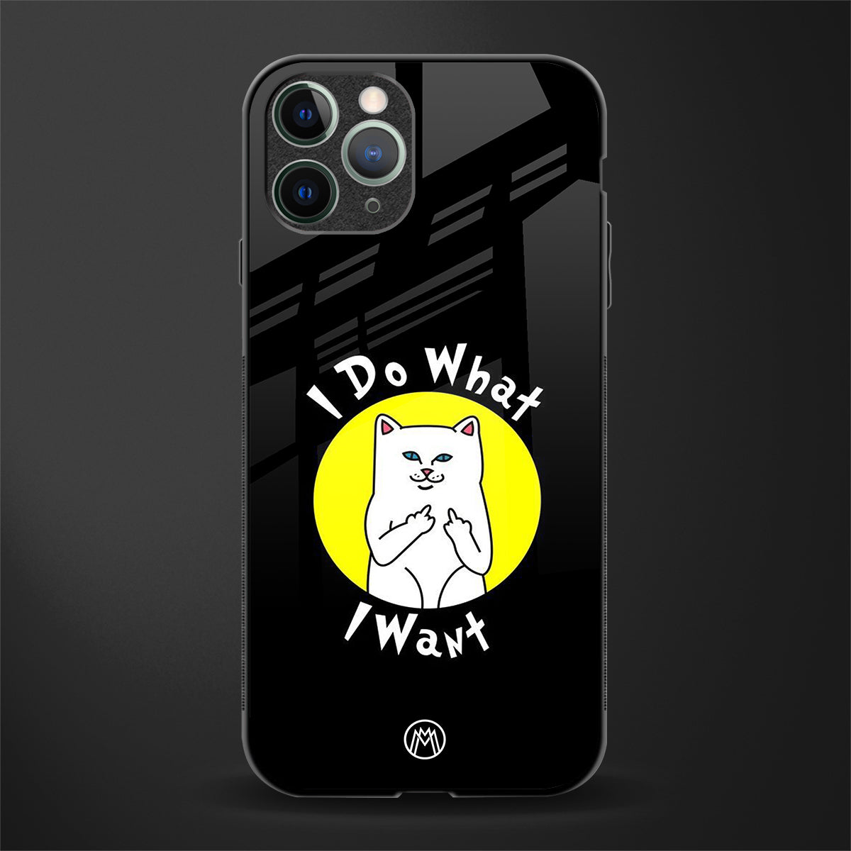 i do what i want glass case for iphone 11 pro