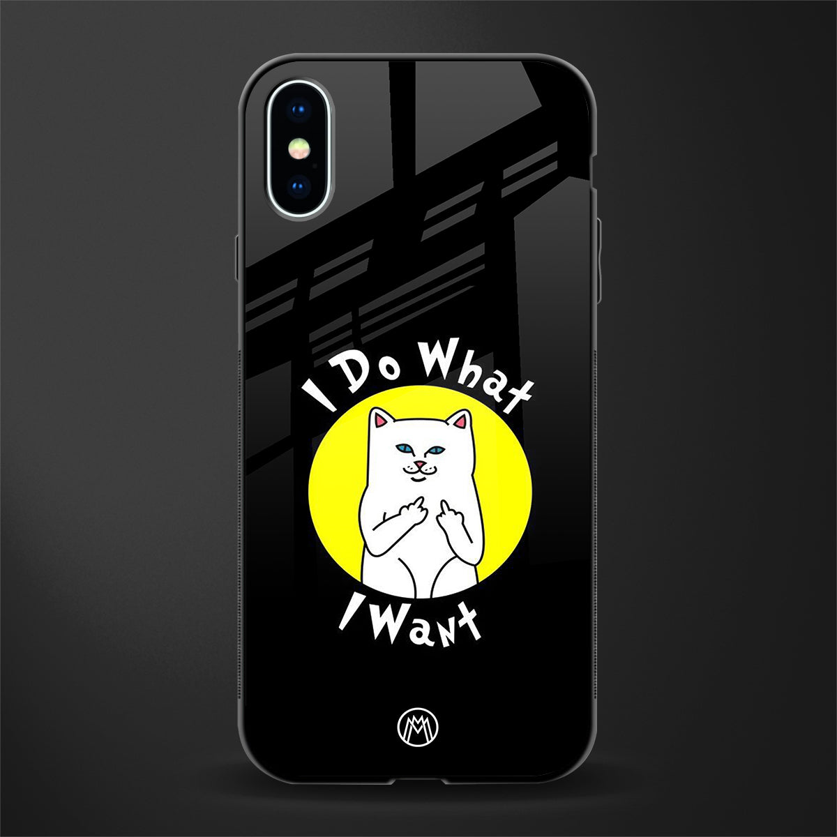i do what i want glass case for iphone xs
