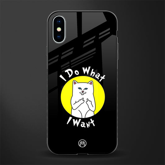 i do what i want glass case for iphone xs