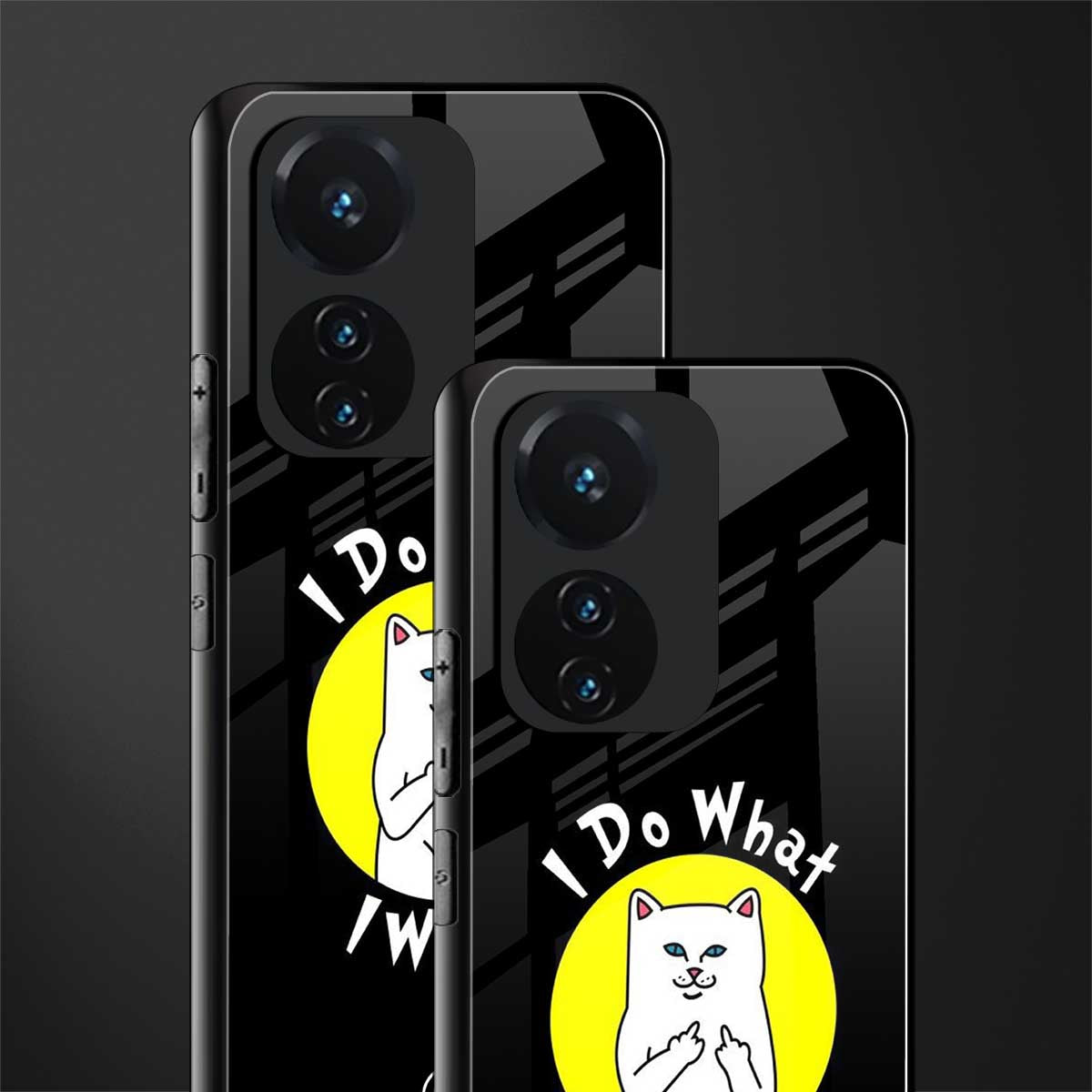 i do what i want back phone cover | glass case for vivo t1 44w 4g