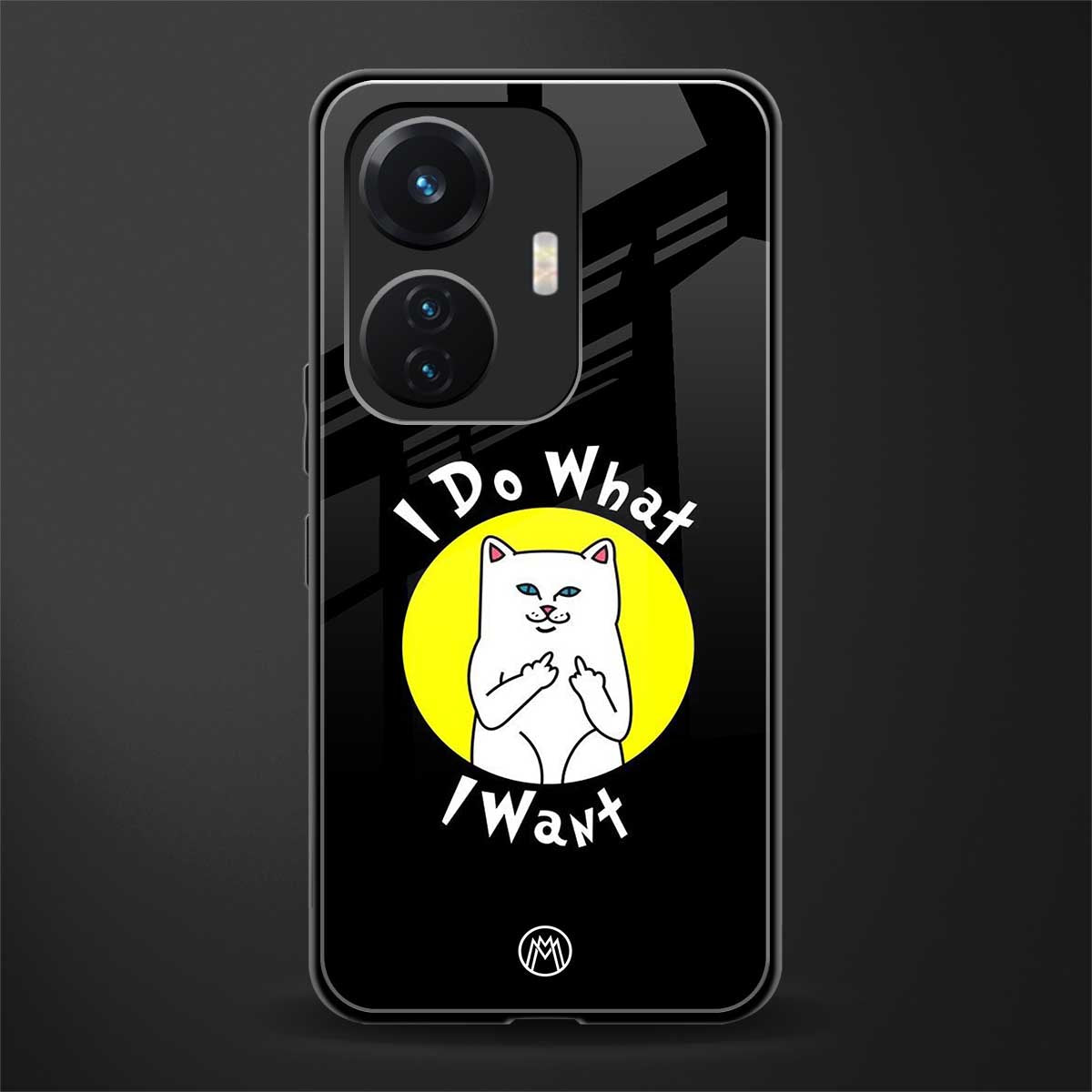 i do what i want back phone cover | glass case for vivo t1 44w 4g
