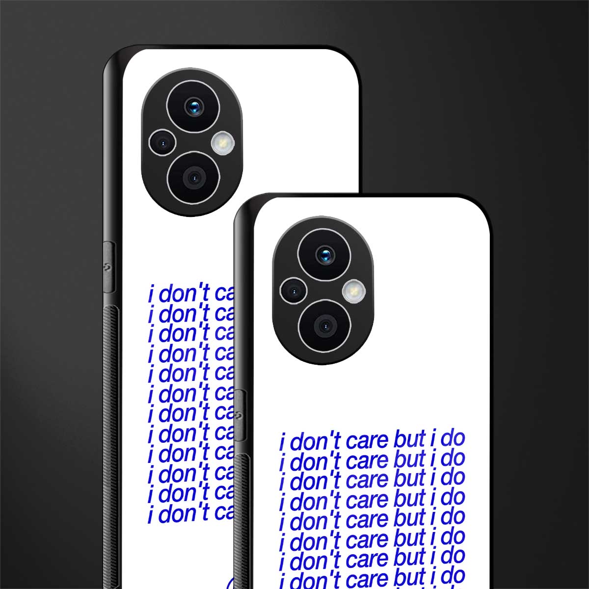 i don't care but i do back phone cover | glass case for oppo f21 pro 5g