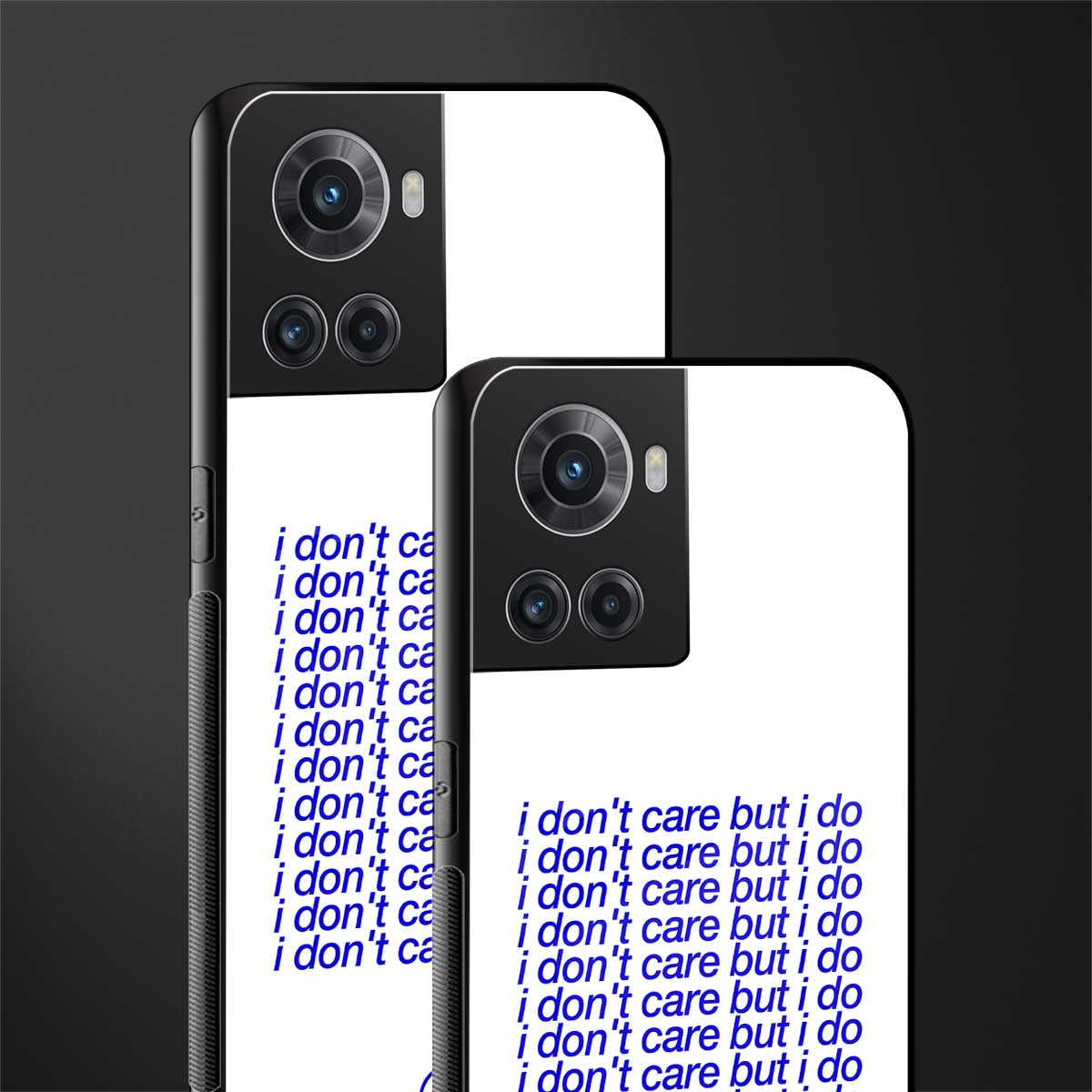 i don't care but i do back phone cover | glass case for oneplus 10r 5g