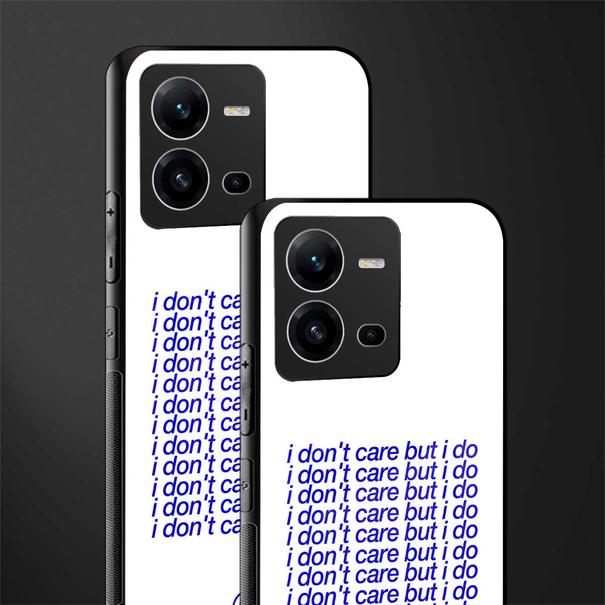 i don't care but i do back phone cover | glass case for vivo v25-5g