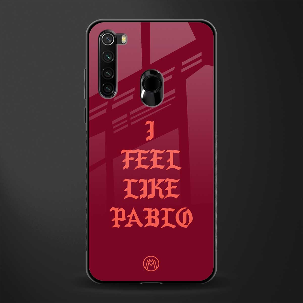 i feel like pablo glass case for redmi note 8 image