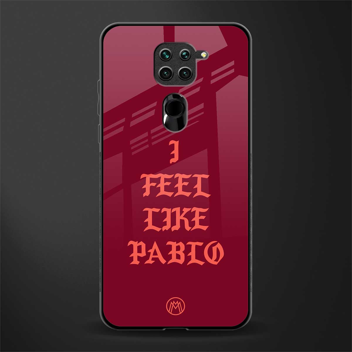 i feel like pablo glass case for redmi note 9 image
