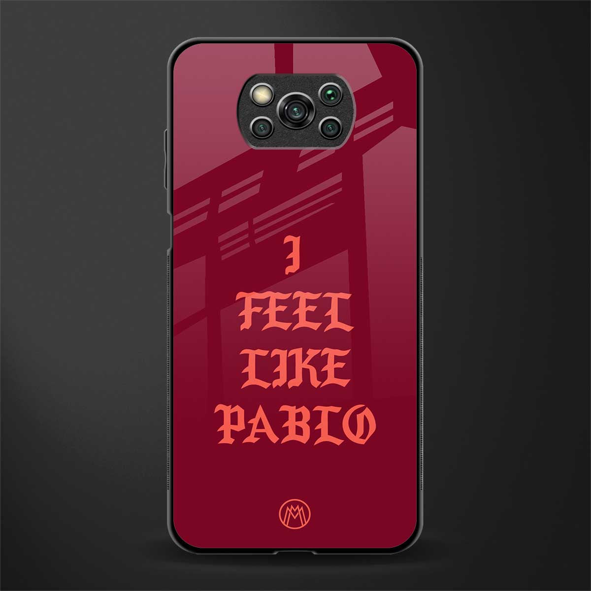 i feel like pablo glass case for poco x3 image