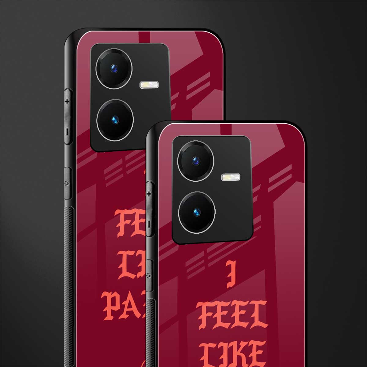 i feel like pablo back phone cover | glass case for vivo y22