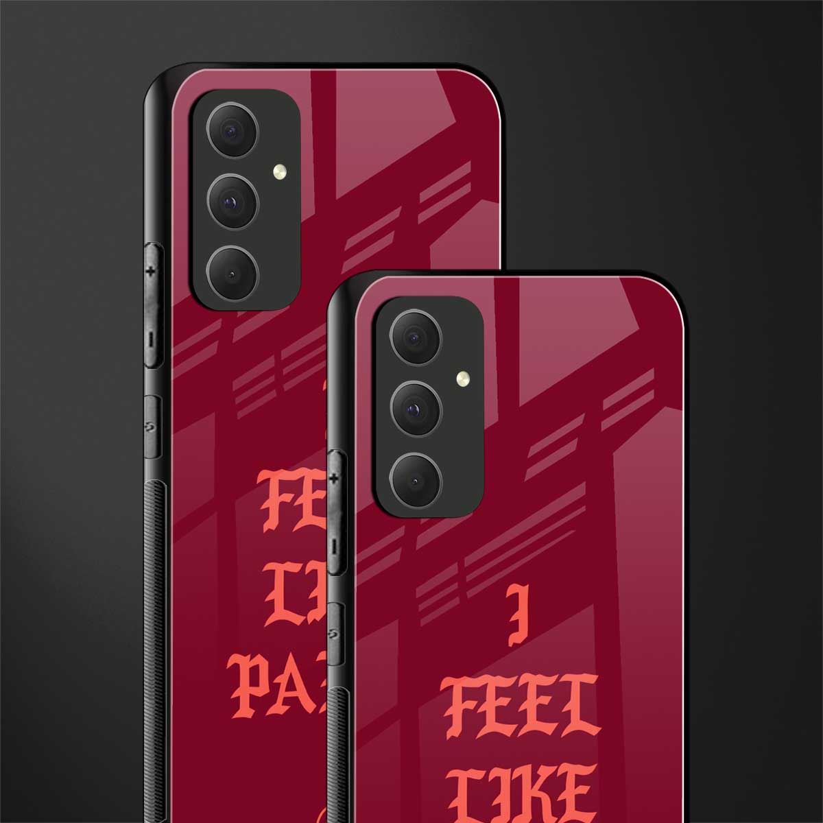 i feel like pablo back phone cover | glass case for samsung galaxy a54 5g