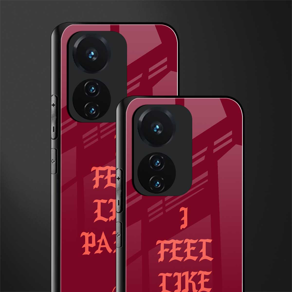 i feel like pablo back phone cover | glass case for vivo t1 44w 4g