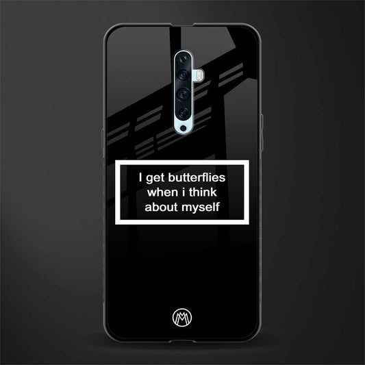 i get butterflies black edition glass case for oppo reno 2f image
