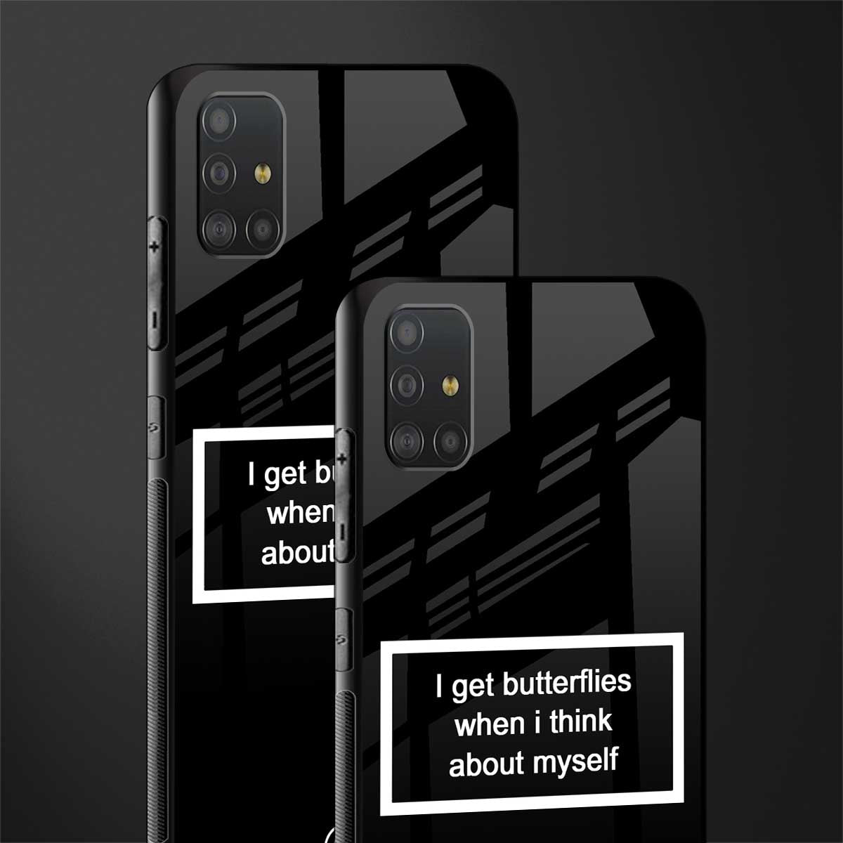 i get butterflies black edition glass case for samsung galaxy a51 image-2