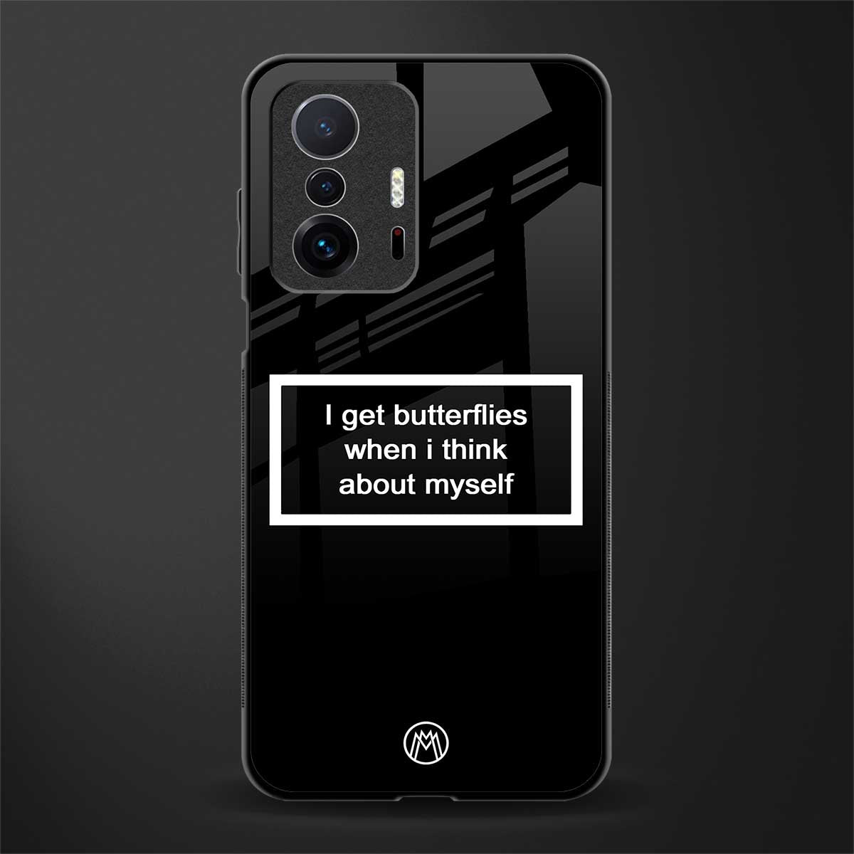 i get butterflies black edition glass case for mi 11t pro 5g image