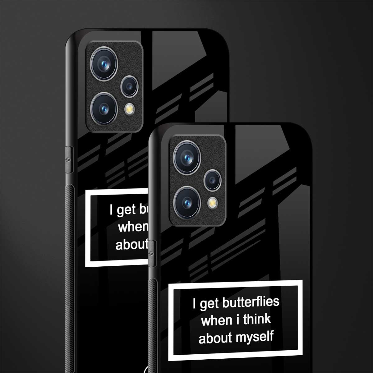 i get butterflies black edition glass case for realme 9 4g image-2
