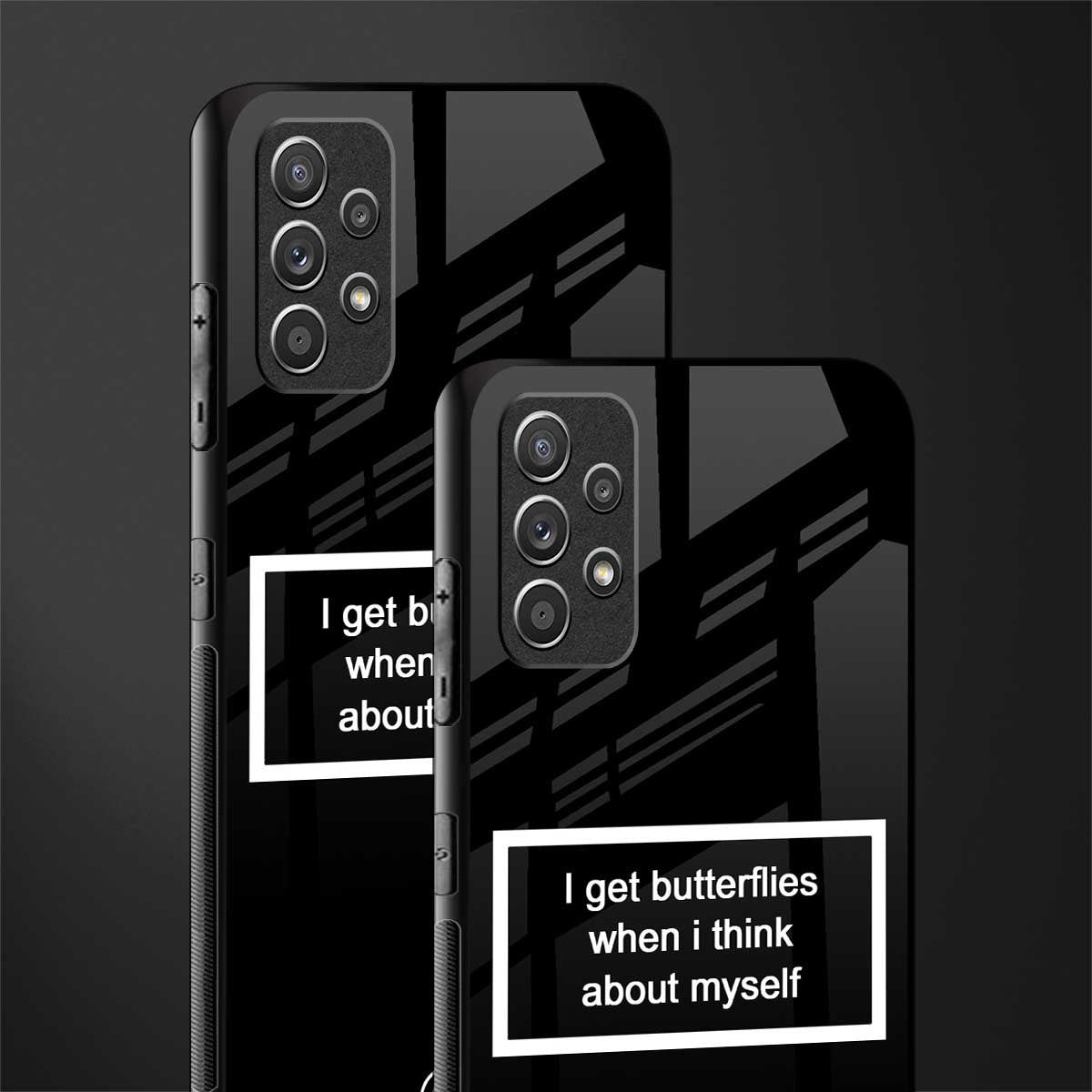 i get butterflies black edition glass case for samsung galaxy a32 4g image-2