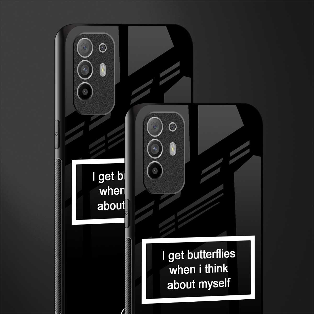 i get butterflies black edition glass case for oppo f19 pro plus image-2