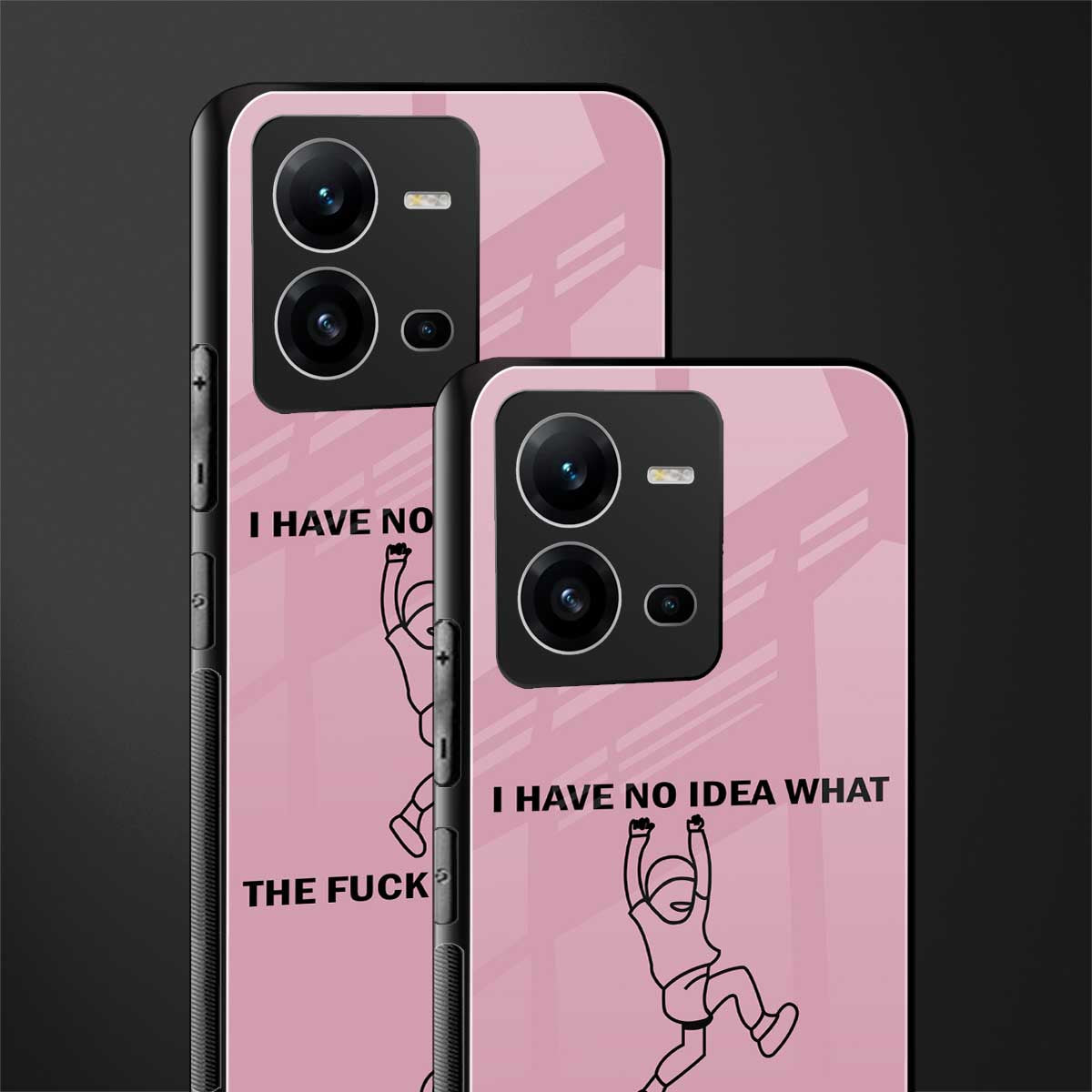 i have no idea back phone cover | glass case for vivo v25-5g