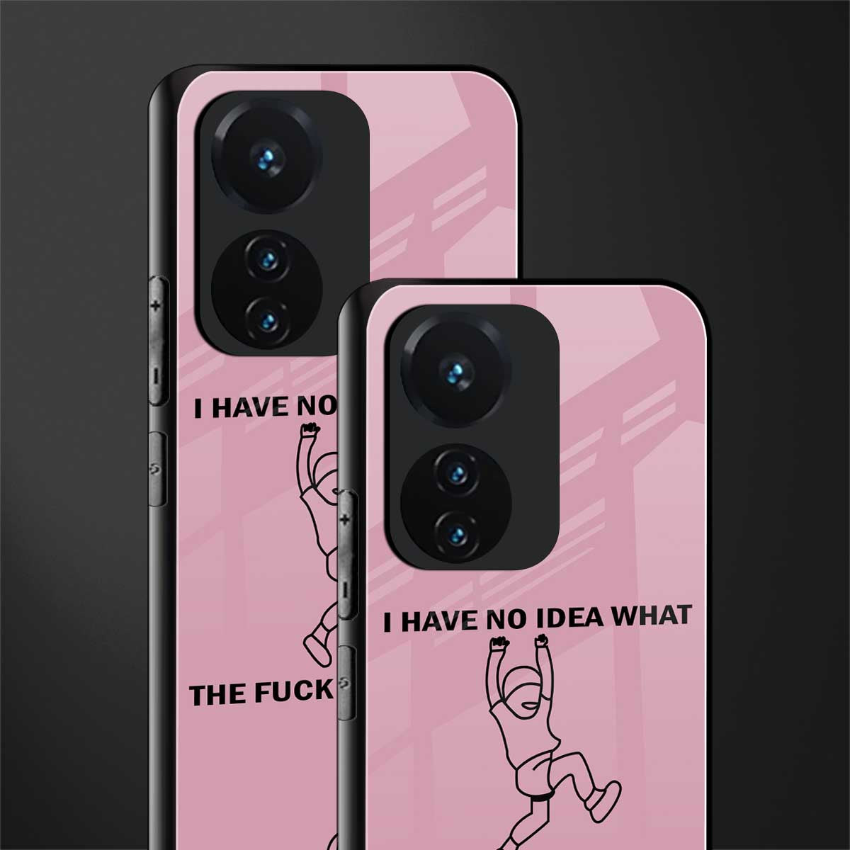 i have no idea back phone cover | glass case for vivo t1 44w 4g