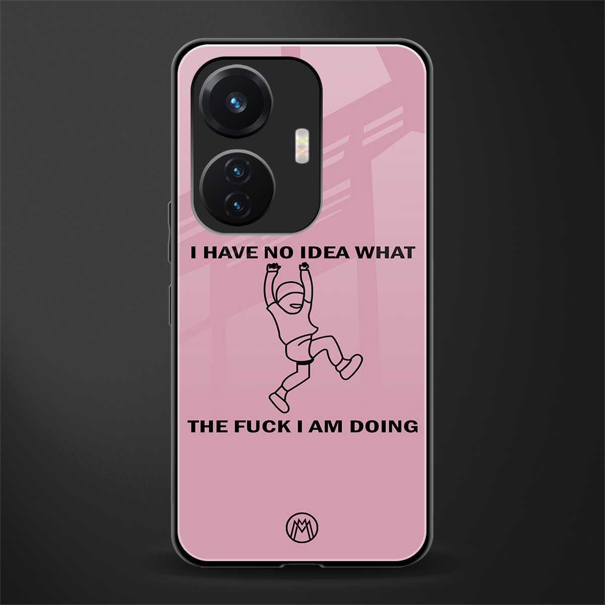 i have no idea back phone cover | glass case for vivo t1 44w 4g