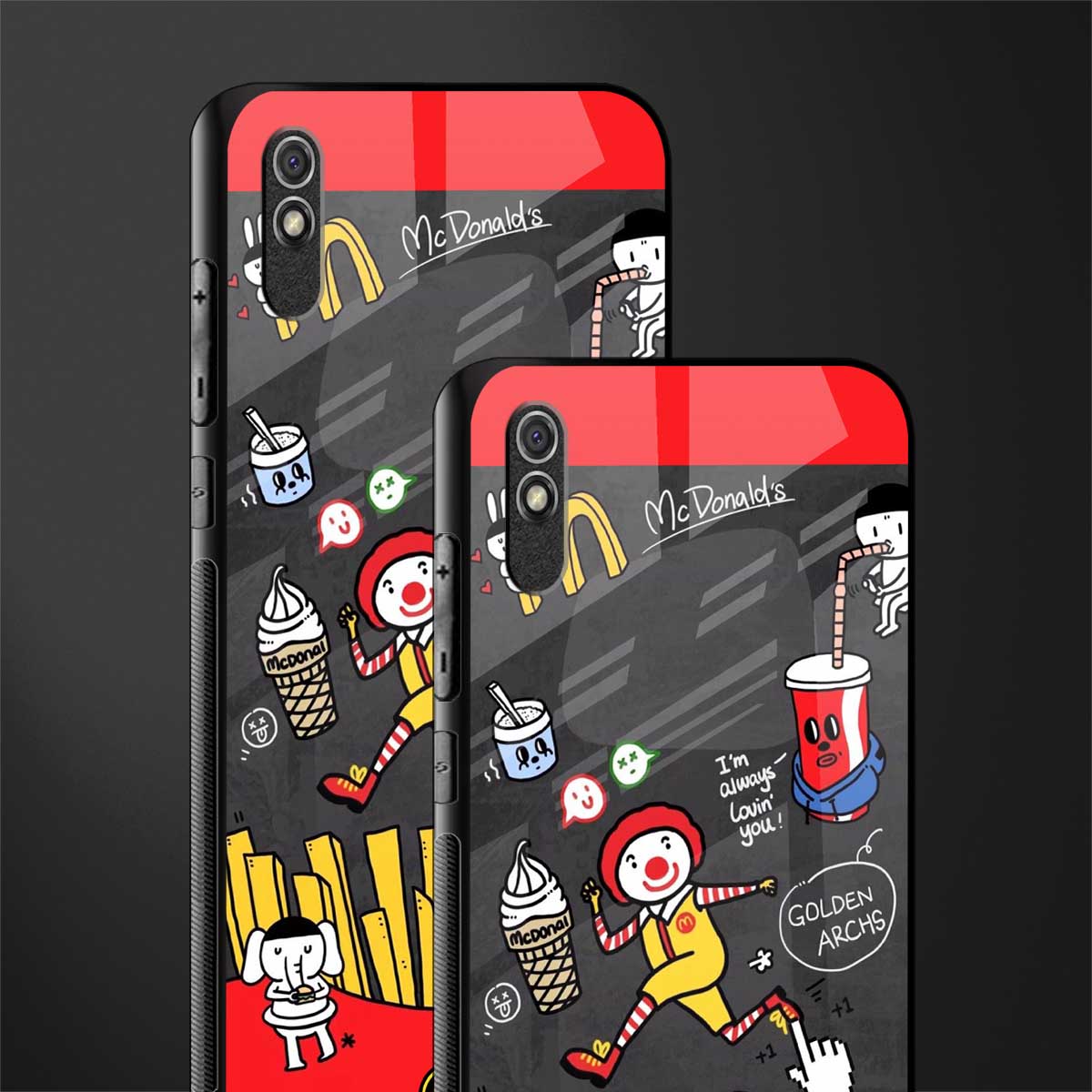 i'm always lovin' you glass case for redmi 9a image-2