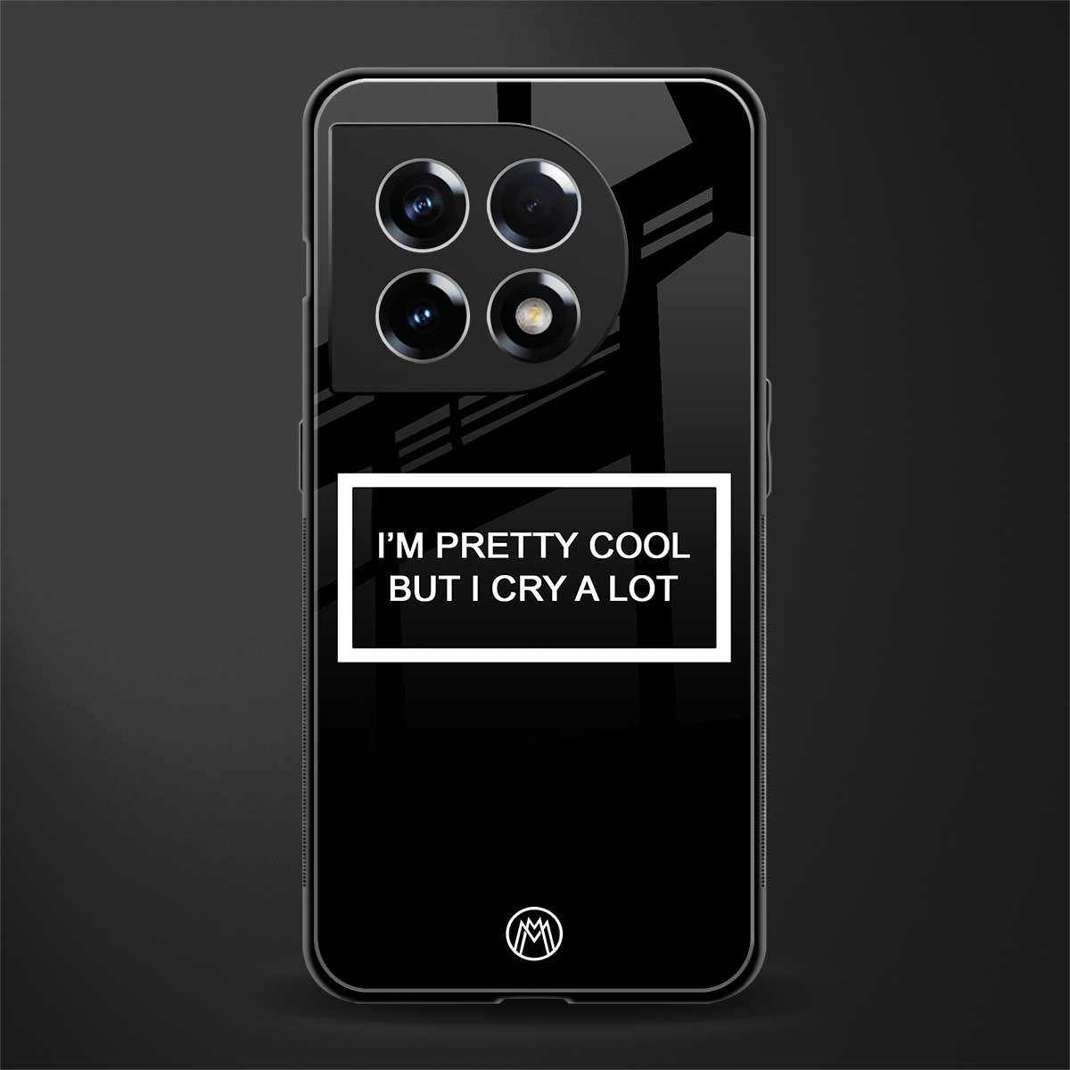 i'm pretty cool black edition back phone cover | glass case for oneplus 11