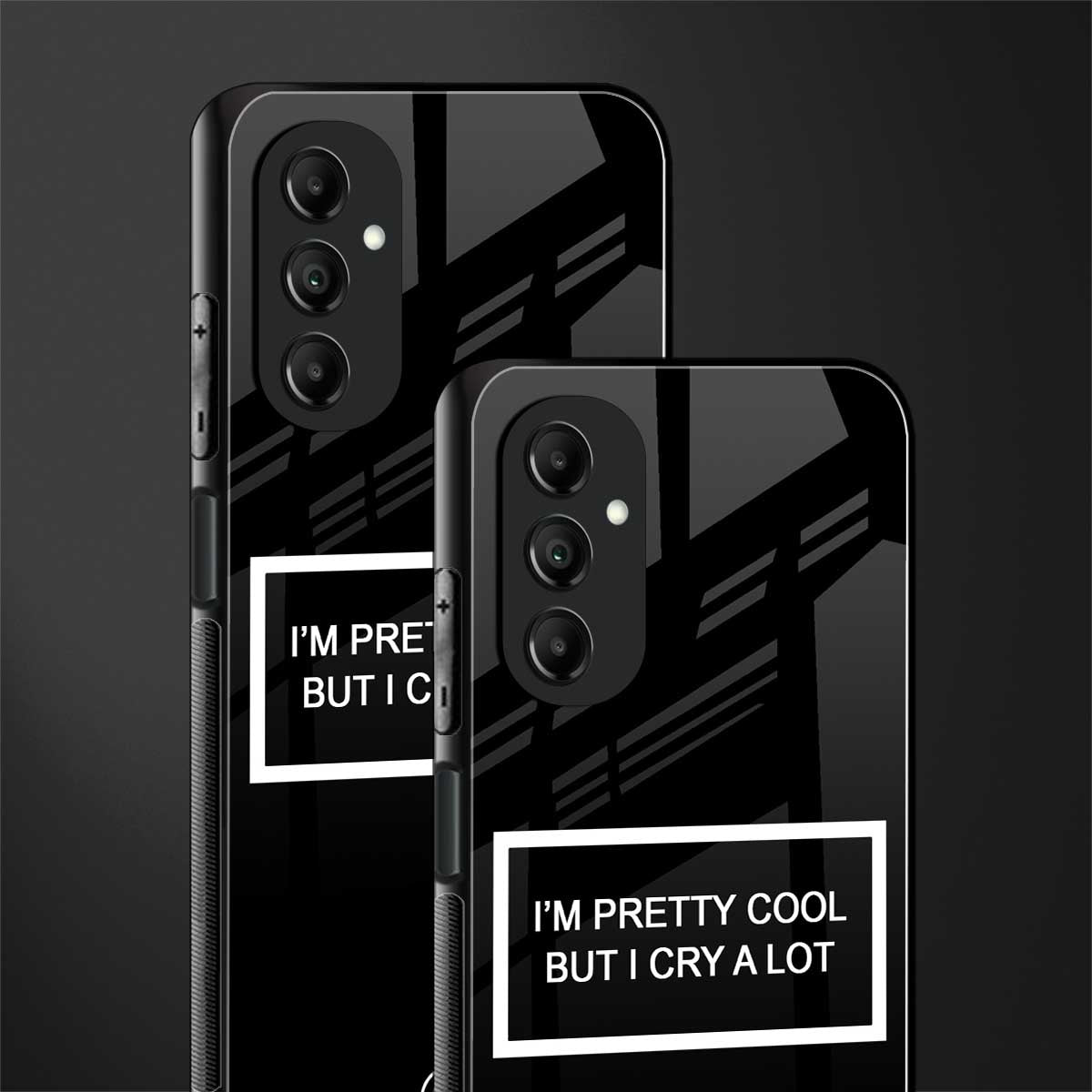 i'm pretty cool black edition back phone cover | glass case for samsung galaxy a14 5g