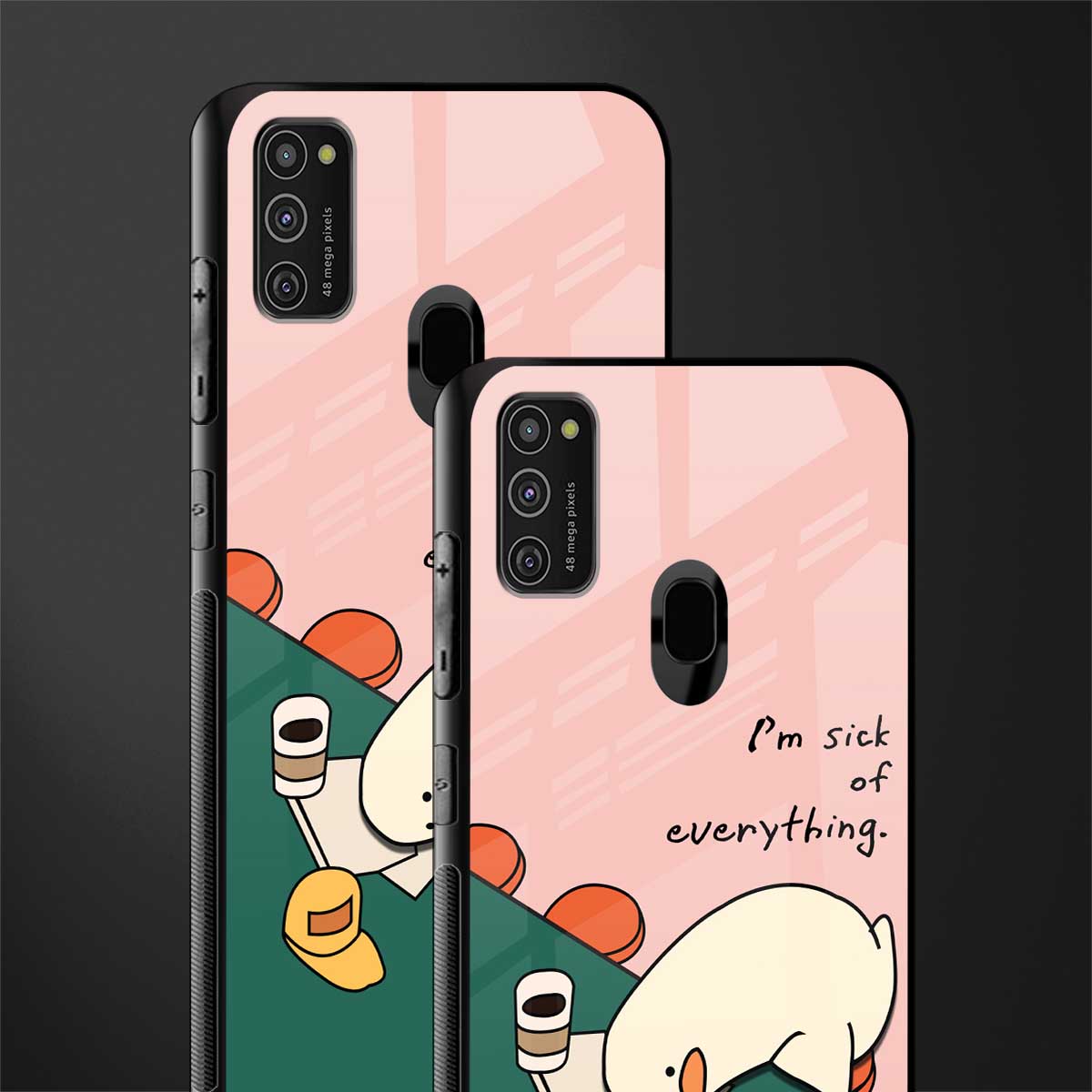 i'm sick of everything glass case for samsung galaxy m21 image-2