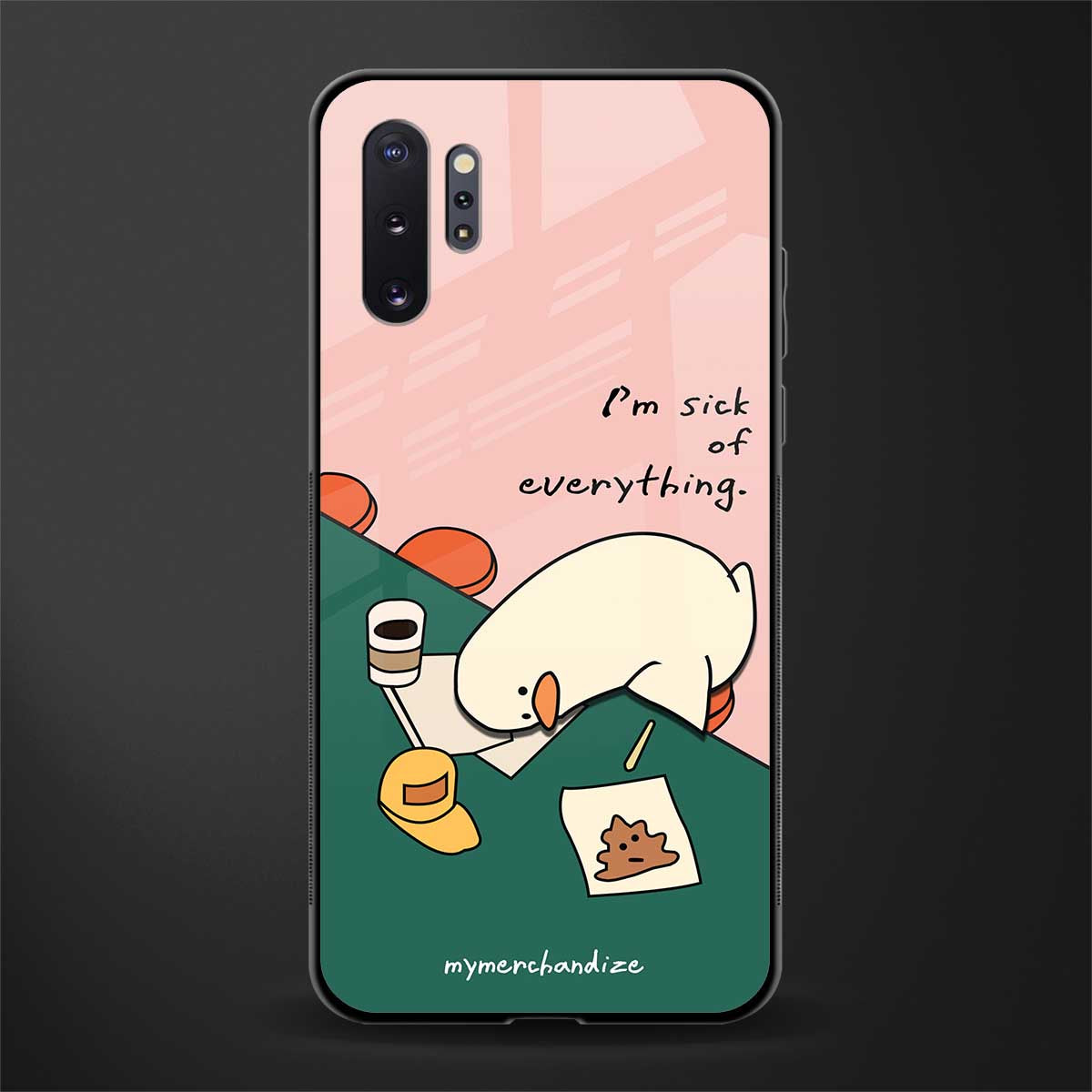 i'm sick of everything glass case for samsung galaxy note 10 plus image
