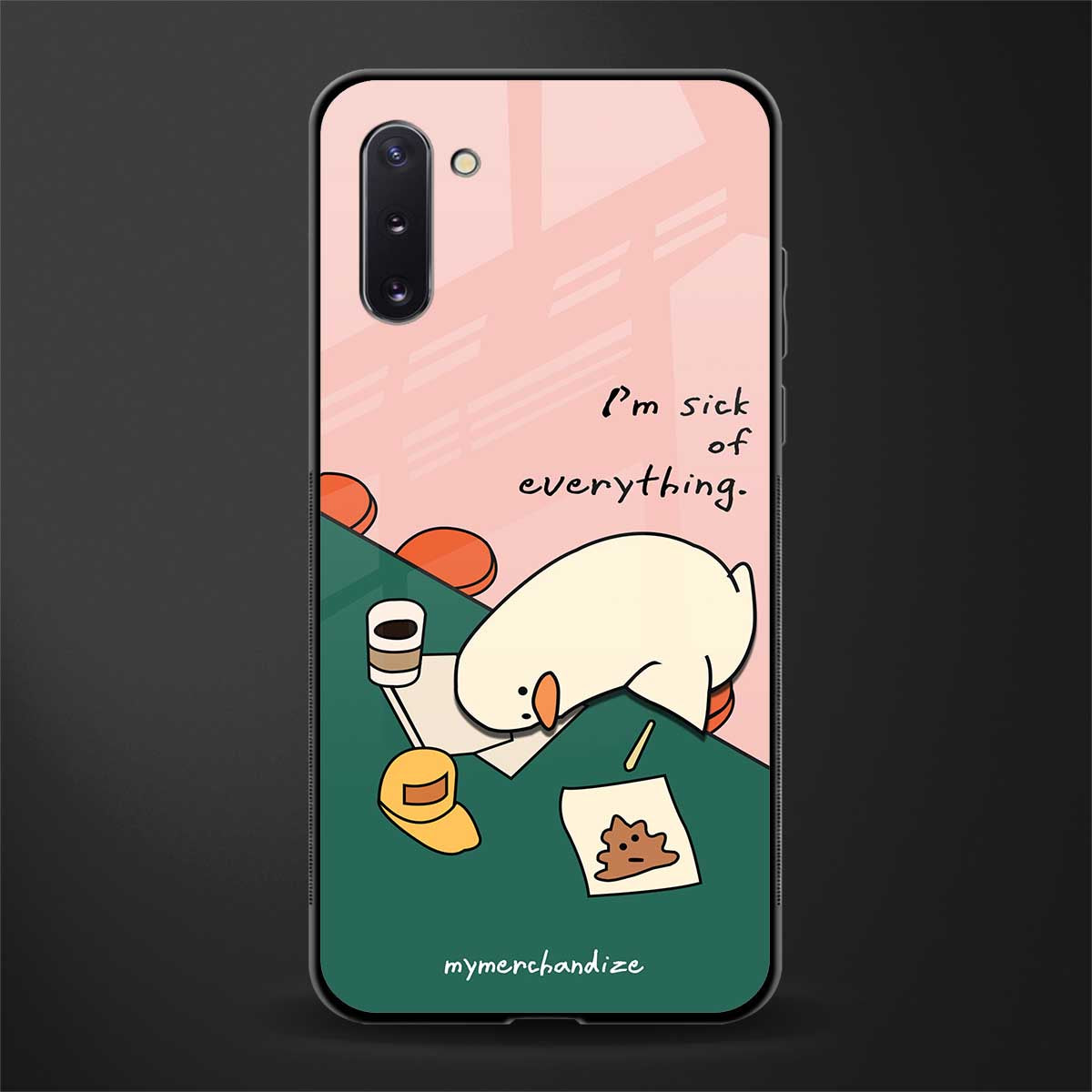 i'm sick of everything glass case for samsung galaxy note 10 image
