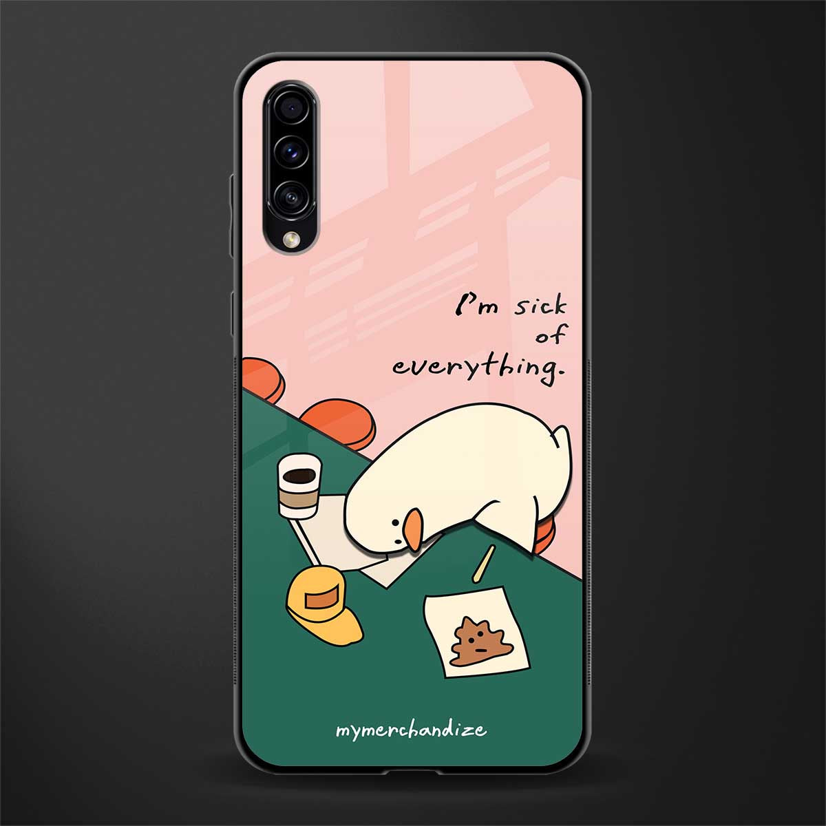 i'm sick of everything glass case for samsung galaxy a70 image