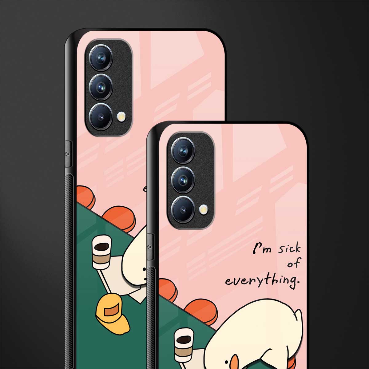 i'm sick of everything glass case for oppo f19s image-2