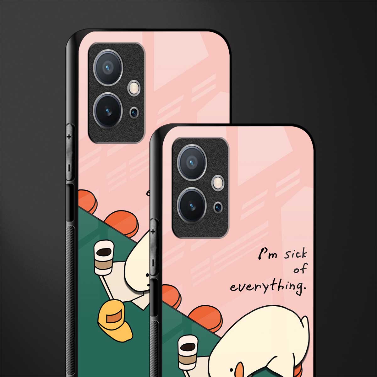 i'm sick of everything glass case for vivo y75 5g image-2
