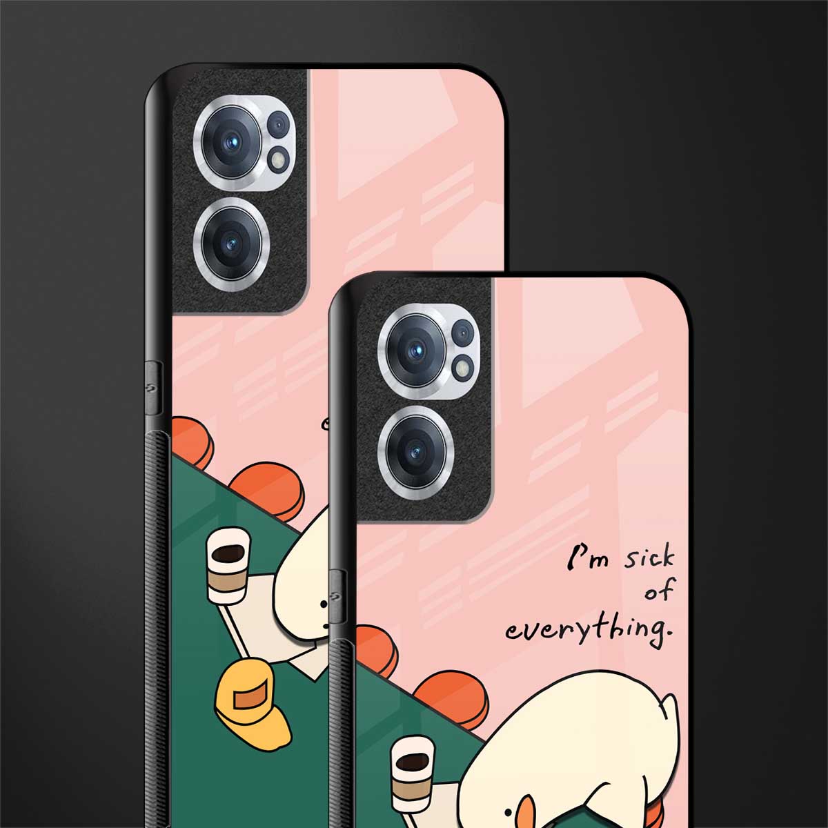 i'm sick of everything glass case for oneplus nord ce 2 5g image-2