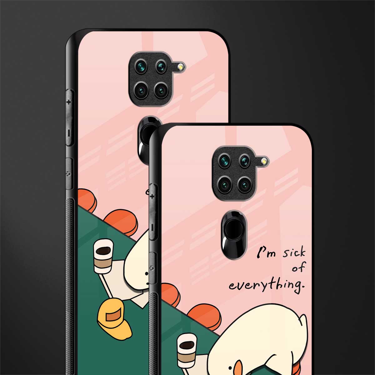 i'm sick of everything glass case for redmi note 9 image-2