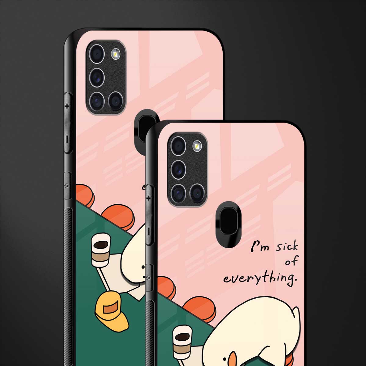 i'm sick of everything glass case for samsung galaxy a21s image-2