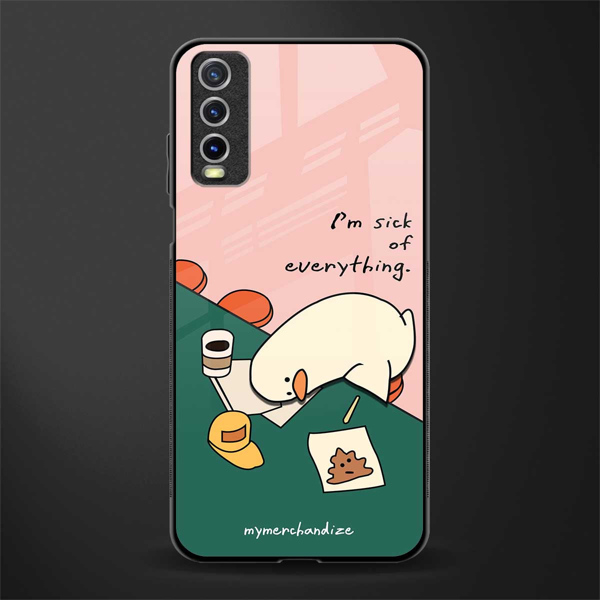i'm sick of everything glass case for vivo y20i vivo y20t image