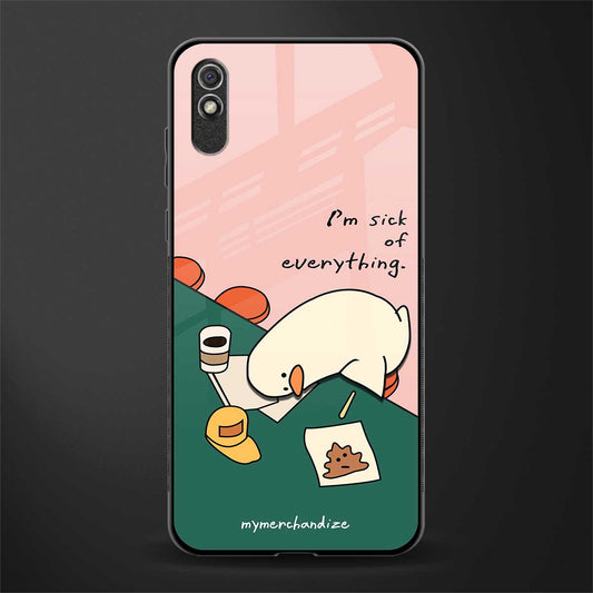 i'm sick of everything glass case for redmi 9a image